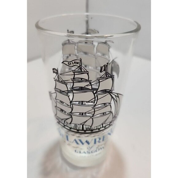 Vtg Hazel Atlas Schooners Blue Glass Ice Bucket & 4 Glasses Long John Silvers - Picture 16 of 16